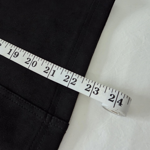 Frye Suede Like Button Front Jacket Stretch Womens M (Estimate) Black - Picture 5 of 9